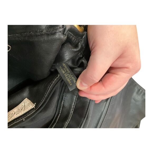 Leather Lord & Taylor Bag Black - Picture 5 of 5
